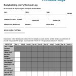 40+ Effective Workout Log & Calendar Templates   Template Lab   Free Printable Workout Log Template