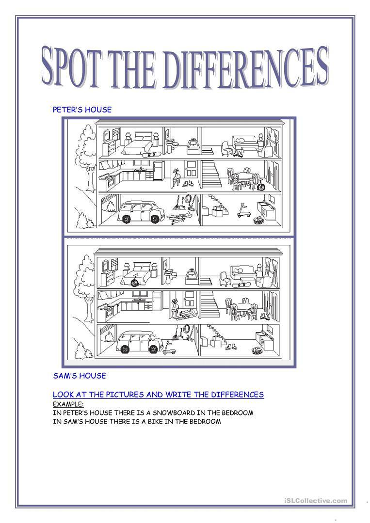 40 Free Esl Spot The Difference Worksheets - Free Printable Spot The Difference Games For Adults