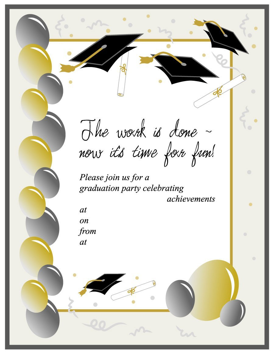 40+ Free Graduation Invitation Templates - Template Lab - Free Printable Graduation Announcements