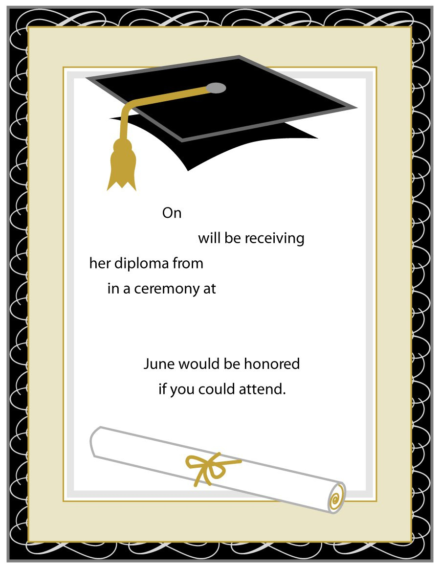 40+ Free Graduation Invitation Templates - Template Lab - Free Printable Graduation Invitation Templates