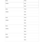 40 Phone & Email Contact List Templates [Word, Excel]   Template Lab   Free Printable Phone List Template