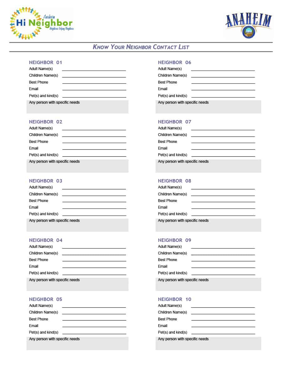 40 Phone &amp;amp; Email Contact List Templates [Word, Excel] - Template Lab - Free Printable Phone List Template