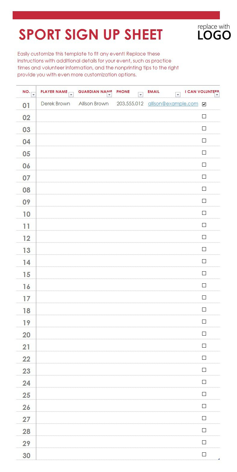 40 Sign Up Sheet / Sign In Sheet Templates (Word &amp;amp; Excel) - Free Printable Salon Sign In Sheets