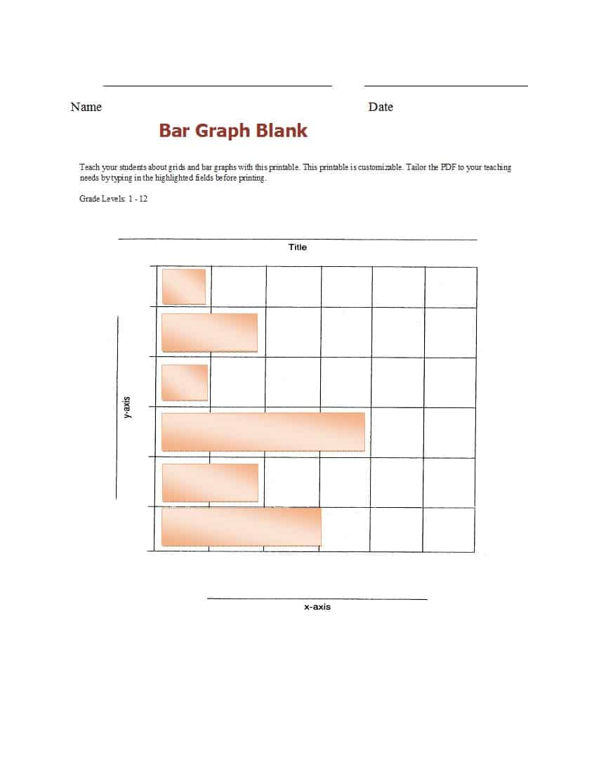 41 Blank Bar Graph Templates [Bar Graph Worksheets] ᐅ Template Lab - Free Printable Bar Graph