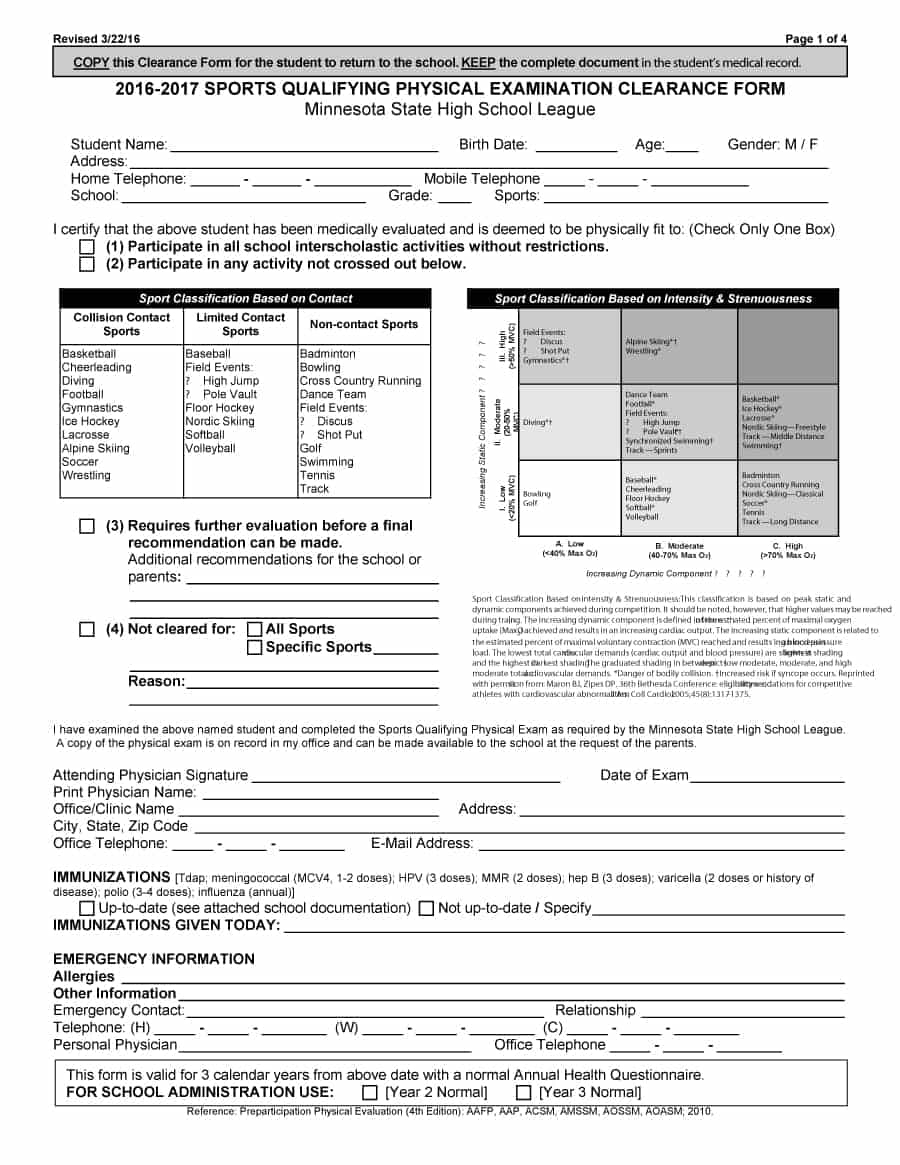 43 Physical Exam Templates &amp;amp; Forms [Male / Female] - Free Printable Physical Exam Forms