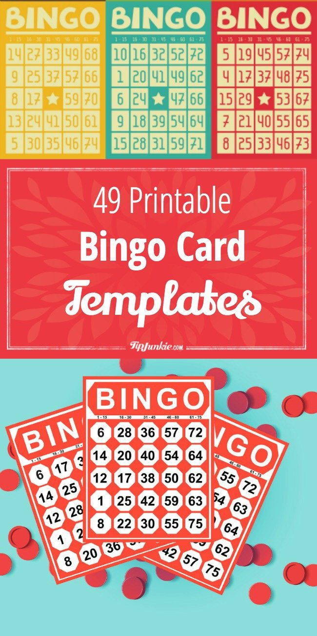 49 Printable Bingo Card Templates – Tip Junkie - Fraction Bingo Cards Printable Free