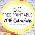 50 Free Printable 2018 Calendars You Can Snag   Sparkles Of Sunshine   Free Printable Pictures