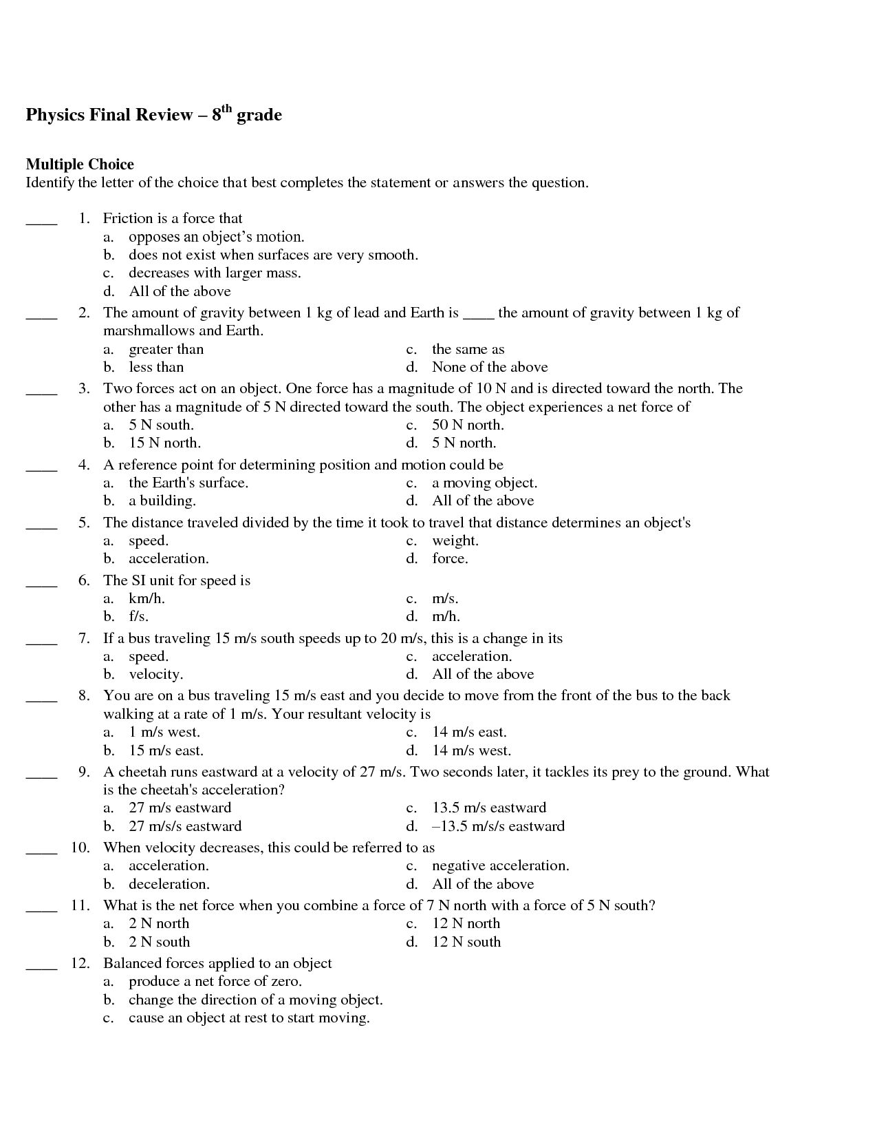 5Th Grade Activity Worksheets - Briefencounters Worksheet Template - Free Printable Physics Worksheets