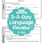5Th Grade Daily Language Spiral Review Morning Work Editable   Daily Language Review Grade 5 Free Printable