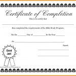 6+ Certificate Of Completion Template Free Printable | Ledger Review   Certificate Of Completion Template Free Printable