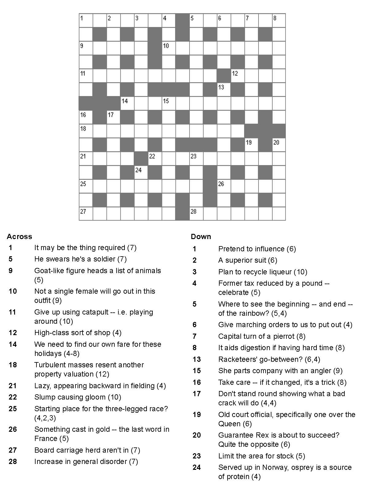 Summer Crossword Puzzle Free Printable Free Printable