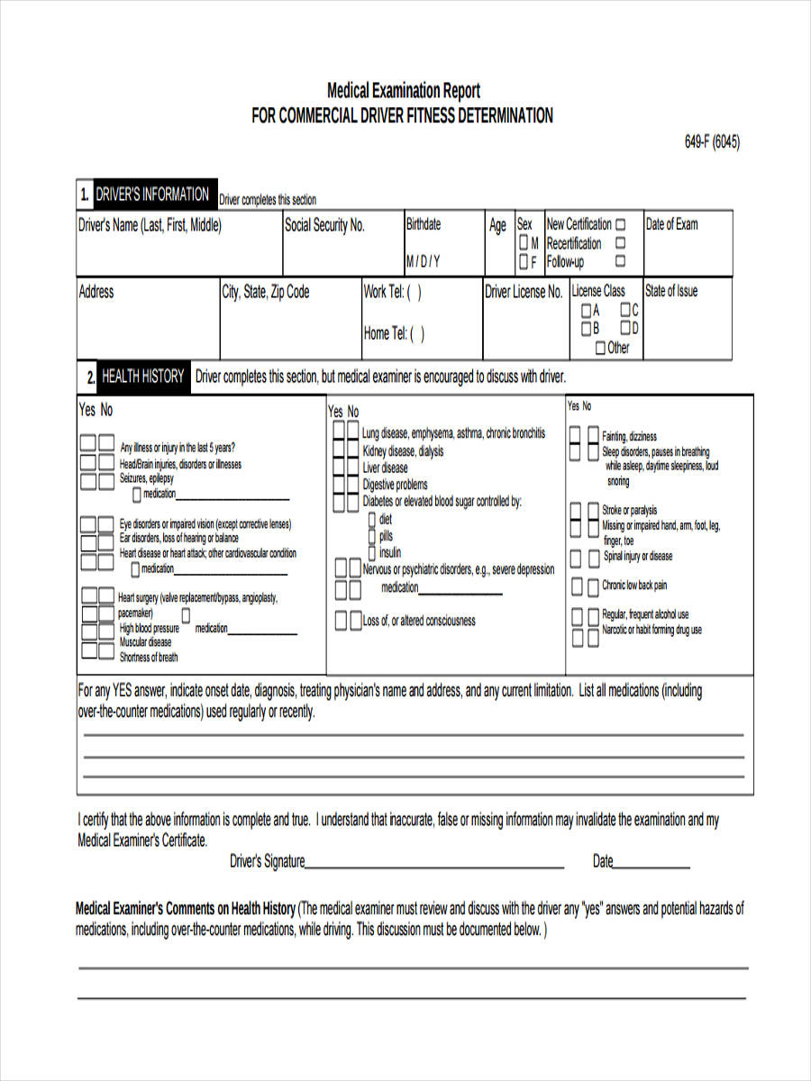 6+ Physical Exam Form Sample - Free Sample, Example Format Download - Free Printable Physical Exam Forms