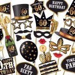 60Th Birthday Photo Booth Props   Instant Download Printable Pdf   Free Printable 70's Photo Booth Props