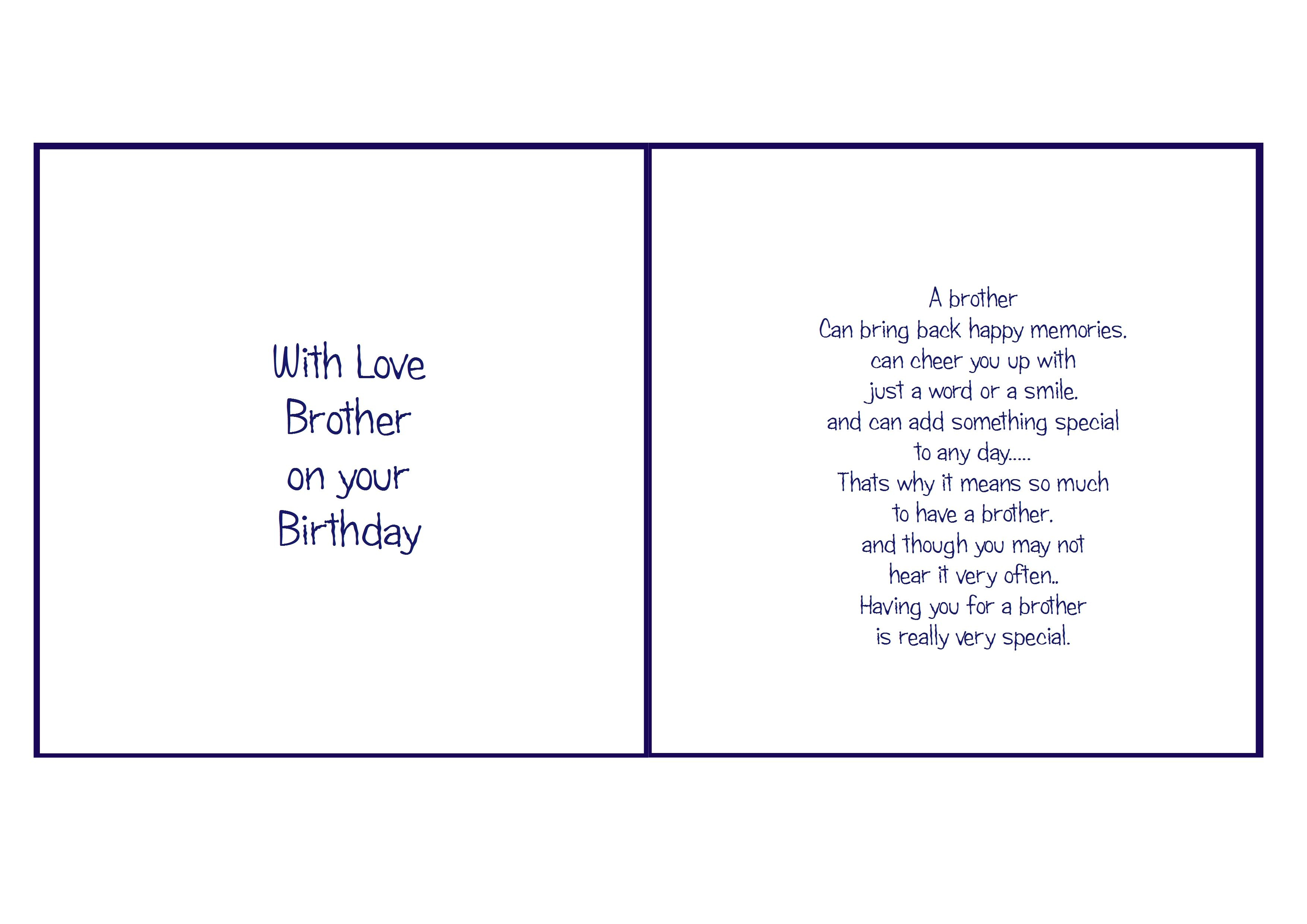 6X6 Brother Birthday | Card Verses | Pinterest | Christmas Card - Free Printable Birthday Cards For Brother