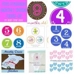 7 Free Printable Month Stickers Round Up | Kiddos | Free Printables   Free Printable Baby Month Stickers