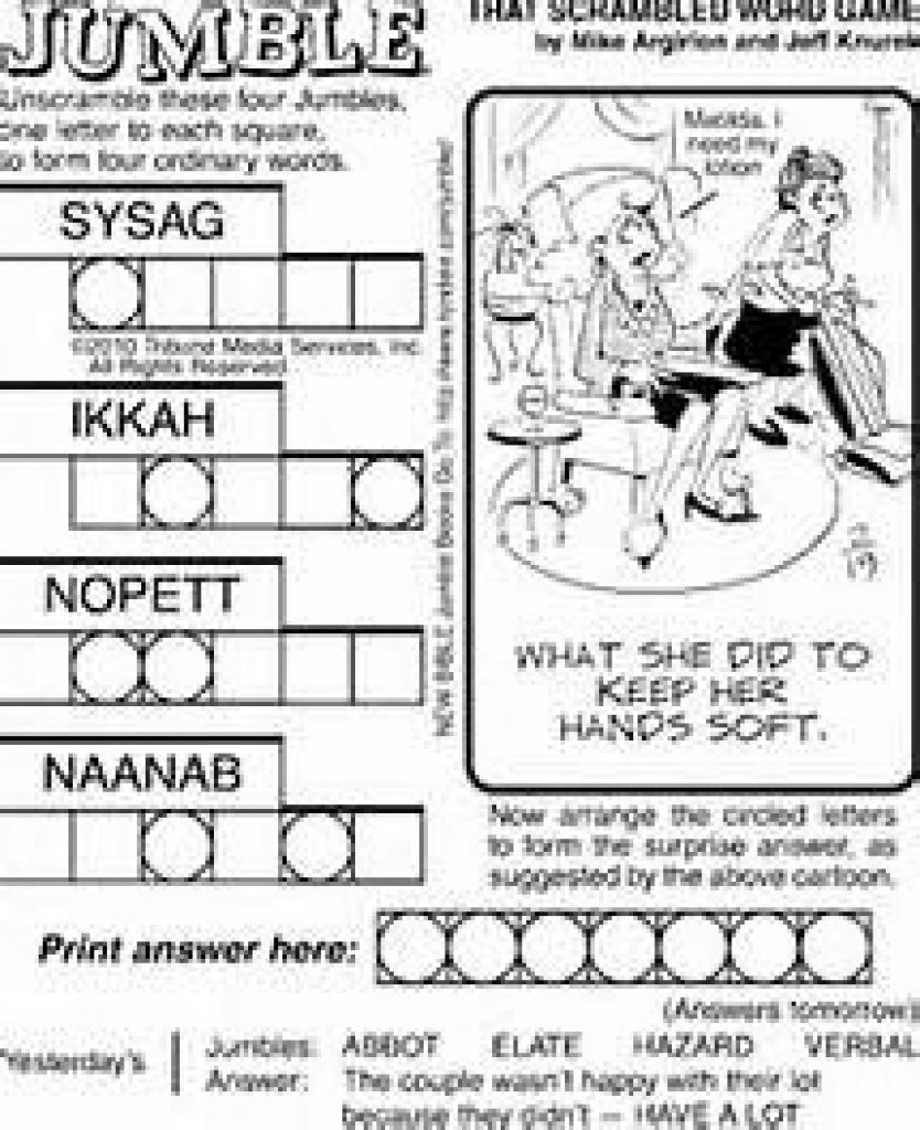 jumble word games printable