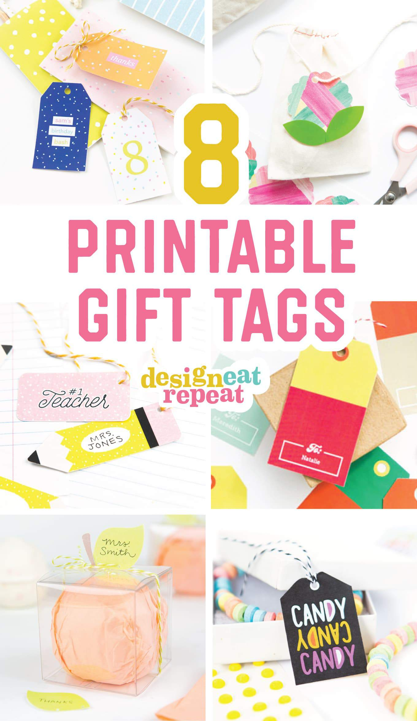 8 Colorful &amp;amp; Free Printable Gift Tags For Any Occasion! - Free Printable Customizable Gift Tags