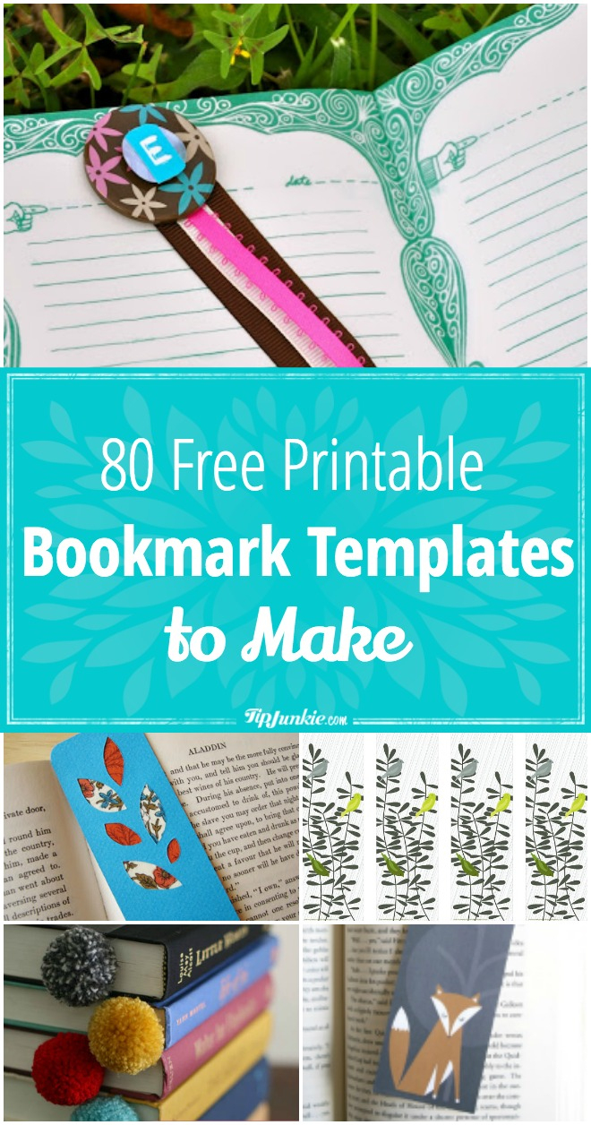 80 Free Amazing Bookmarks To Make {Free Printables} – Tip Junkie - Free Printable Blank Bookmarks