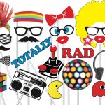 80's Retro Photobooth Party Props Set 22 Piecethequirkyquail   80S Photo Booth Props Printable Free