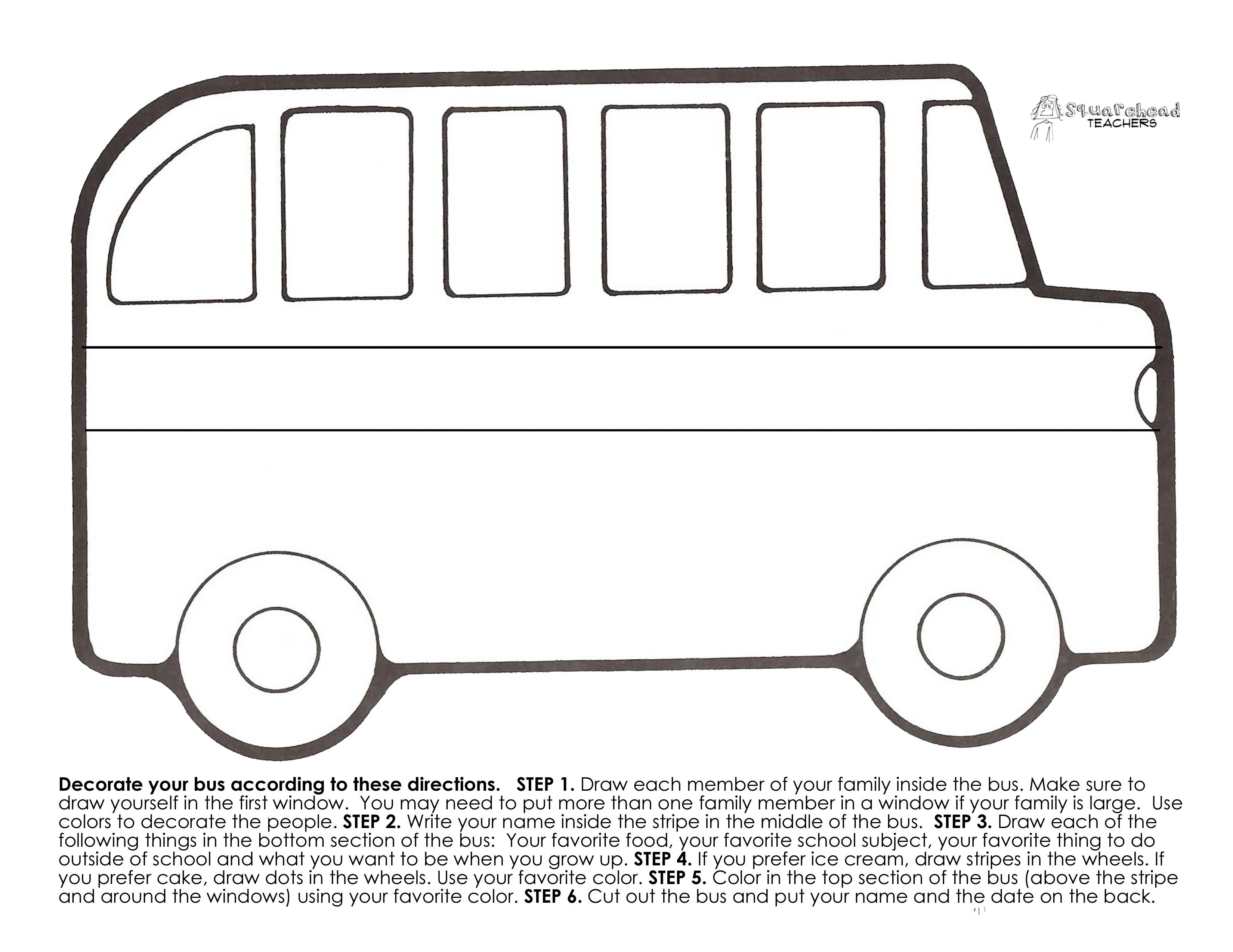 Bus Template Printable