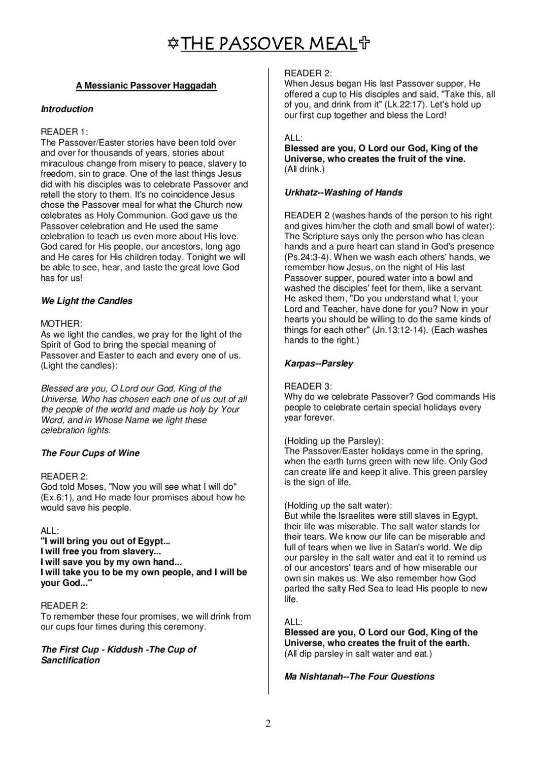 A Christian Passover Haggadah | Bible Study | Pinterest | Bible - Free Printable Messianic Haggadah