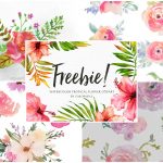 A Collection Of 240+ Free Watercolor Floral Elements   Free Printable Clipart Of Flowers