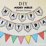 A Mickey And Minnie Mouse Party – Free Printable Happy Birthday   Free Printable Happy Birthday Banner