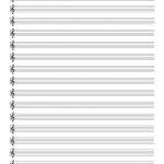 A Simple, Blank Sheet Of Music For Musicians Hoping To Write In   Free Printable Music Staff