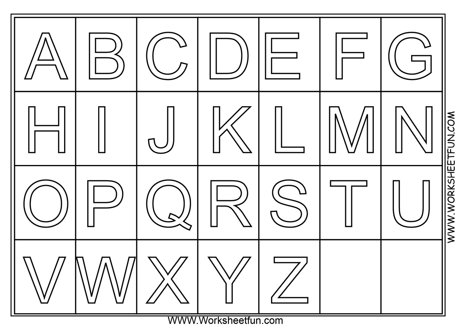 A Z Alphabet Coloring Pages Download And Print For Free | Pre K - Printable Alphabet Letters Free Download