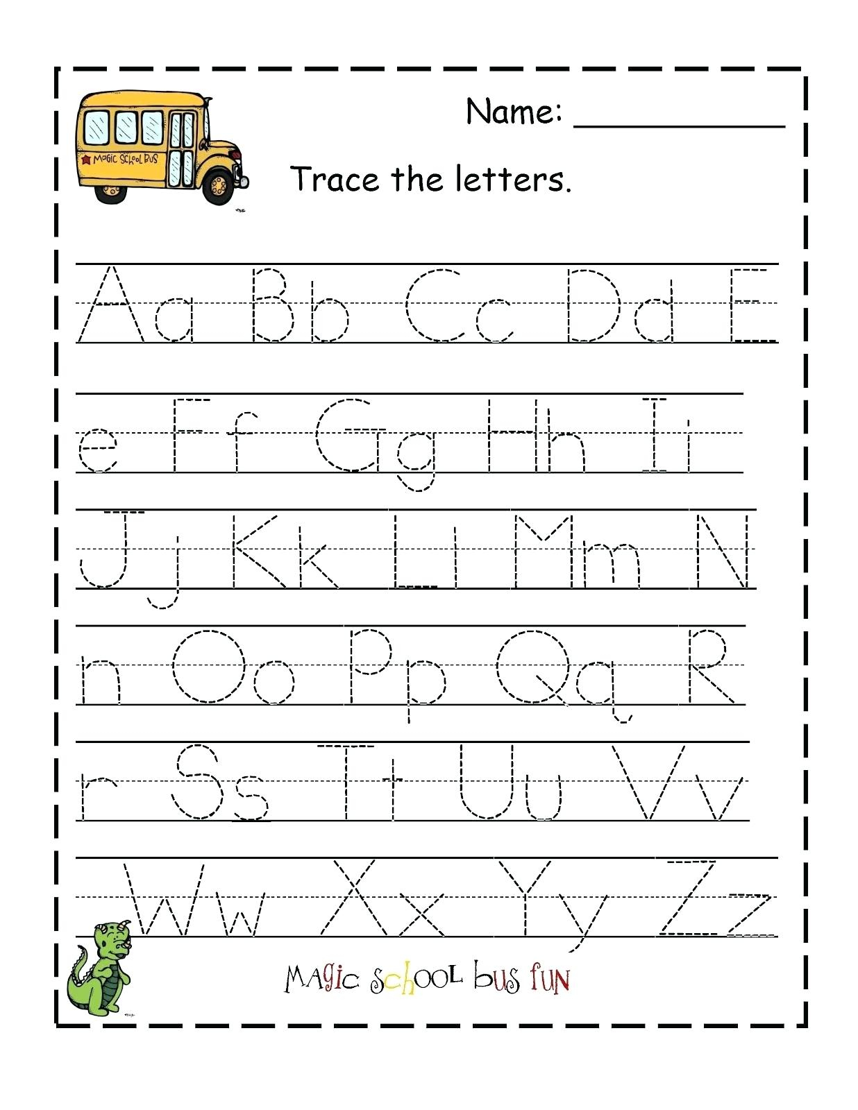 Abc Traceable Tracing Alphabet Kiddo Shelter Abc Traceable Sheets - Free Printable Preschool Worksheets Tracing Letters