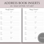 Address Book Printable As Well Blank Pages With Template Free   Free Printable Address Book Pages