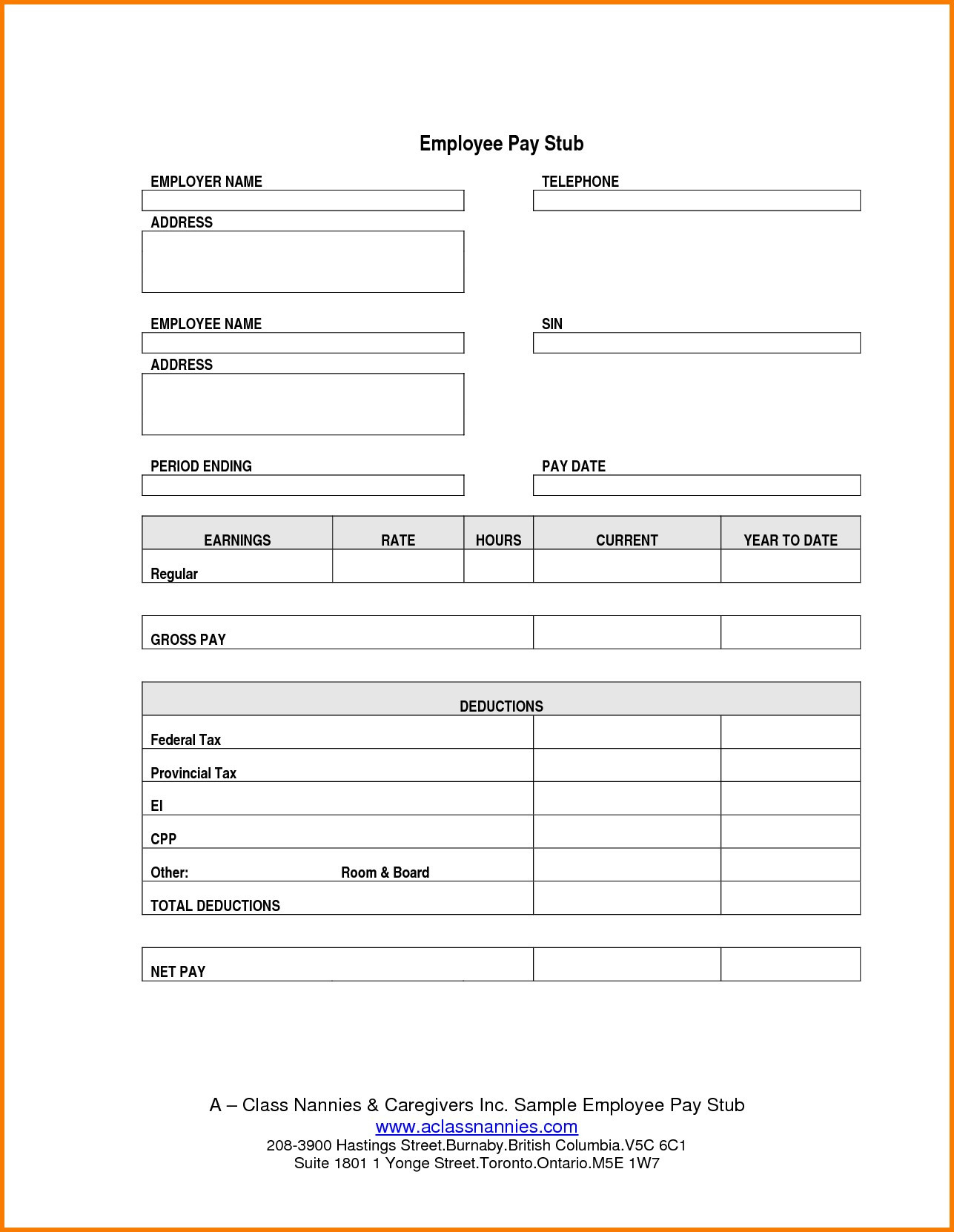 Adp Paystub Template Payroll Sheet Editable Free Printable Check - Free Printable Pay Stubs