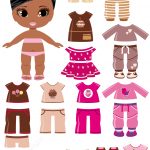 African Amercian Girl With A Set Of Summer Clothing From Dress Up   Free Printable Dress Up Paper Dolls