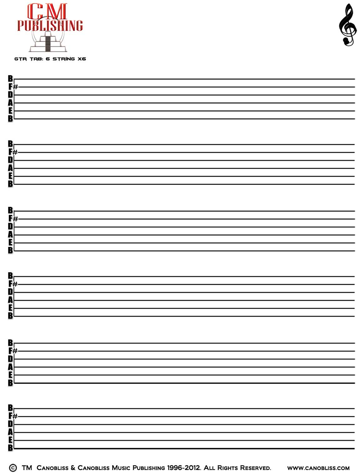 All About Free Blank Tablature Blank Tab For Guitar And More - Free Printable Guitar Tablature Paper