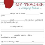 All About My Teacher | Parents: Raise A Reader Blog | Pinterest   Free Printable Teacher Notes To Parents