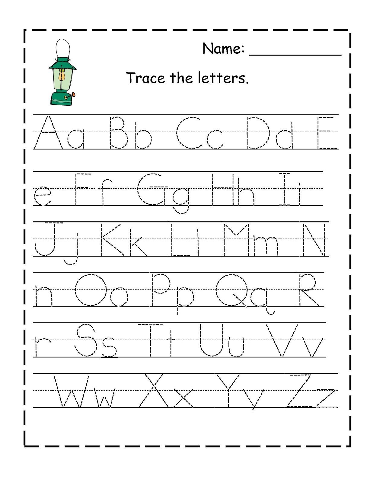 Free Printable Tracing Alphabet Worksheets