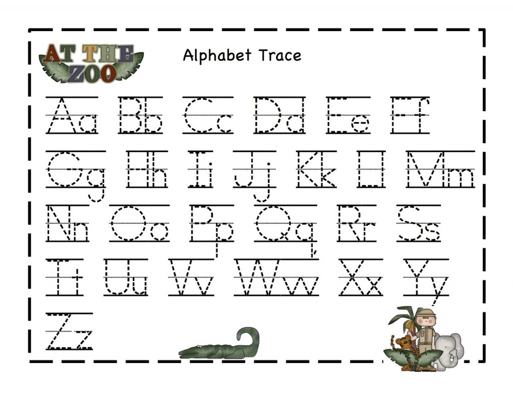 Alphabet Tracer Pages | Kiddo Shelter - Free Printable Preschool Name Tracer Pages