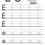 Alphabet Tracing Worksheets For Kindergarten Kindergarten Letter E   Free Printable Preschool Worksheets Tracing Letters
