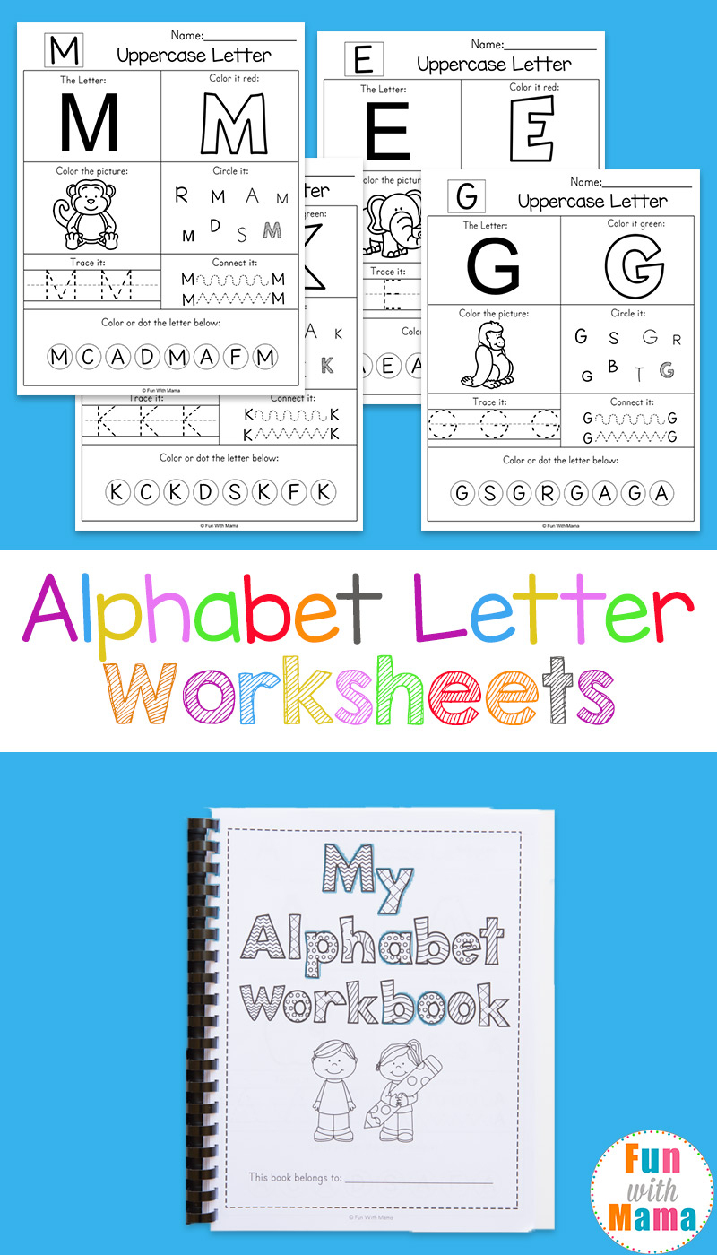 Alphabet Worksheets - Fun With Mama - Free Printable Alphabet Letters To Color