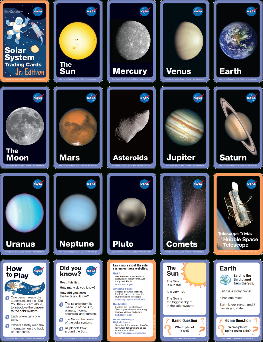 Amazingspace - - Free Printable Solar System Flashcards