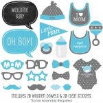 Amazon: Baby Boy   Piece Photo Booth Props Kit   20 Count: Toys   Free Printable Baby Shower Photo Booth Props