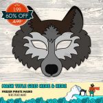 Animal Face Templates Fresh Wolf Mask Printable Wolf Costume Animal   Free Printable Wolf Face Mask