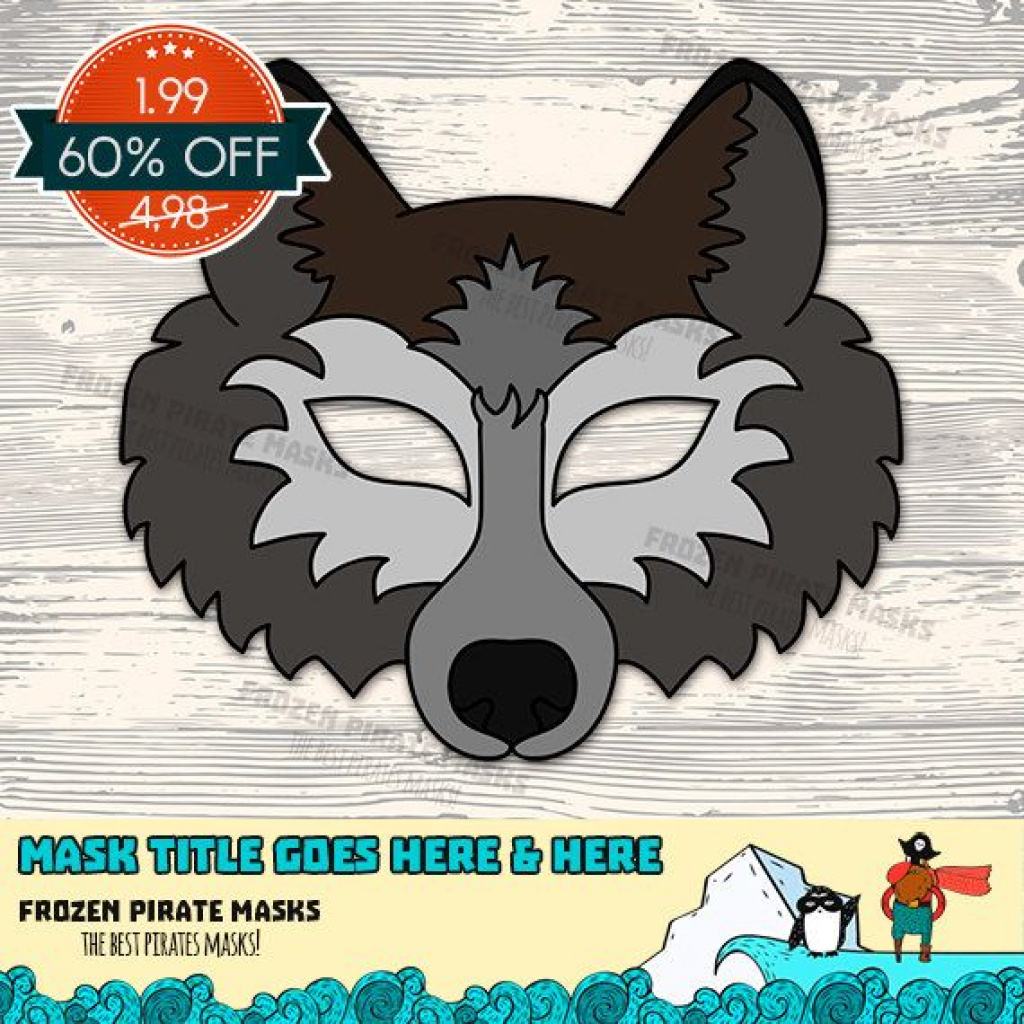 Animal Face Templates Fresh Wolf Mask Printable Wolf Costume Animal - Free Printable Wolf Mask