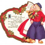 Antique Images: Free Printable Valentine Dutch Couple Romantic   Free Printable Valentine Graphics