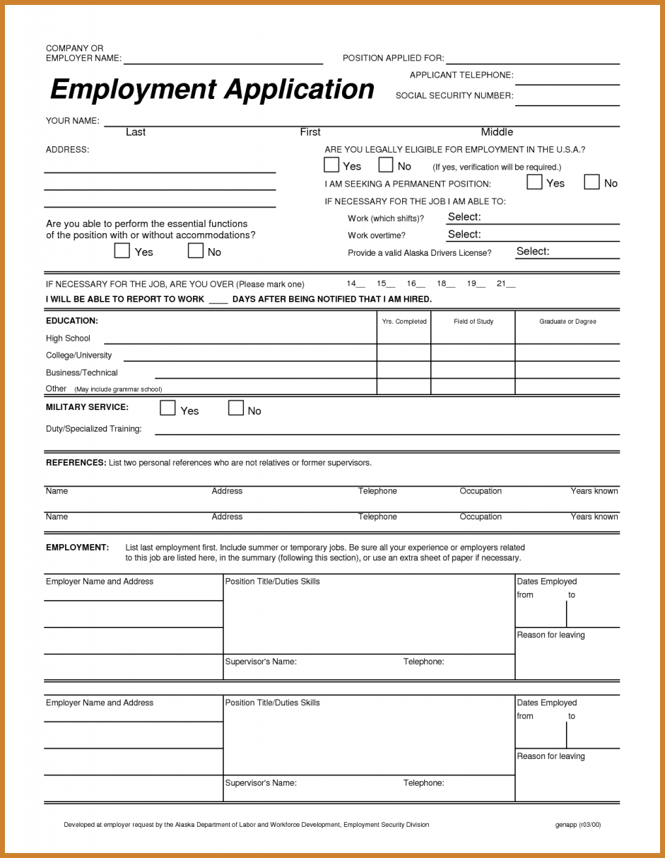 Free Printable Dollar Tree Application Form