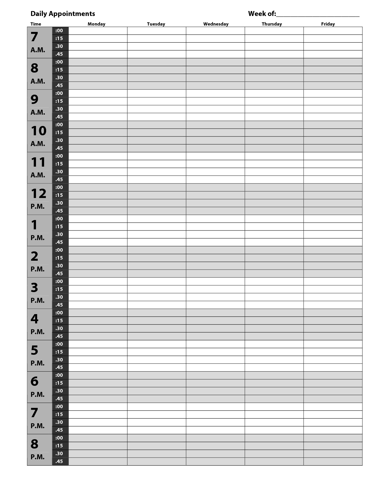 Appointment Book - Pdf | Job | Appointment Calendar, Daily Planner - Appointment Book Template Free Printable