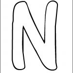 Art Projects For Letter N | Bubble Letters N Coloring Page Letter   Free Printable Bubble Letters Font