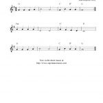 Au Clair De La Lune, Free Violin Sheet Music Notes   Free Printable Australian Notes