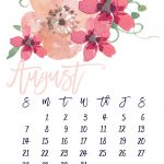 August 2016 Free Pretty Printable Calendar | Marinobambinos   Free Printable Clipart For August