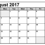 August 2017 Calendar With Holidays   Printable Monthly Calendar   Free Printable August 2017